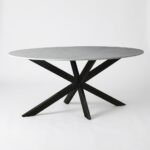 PRITI Marble With Metal Legs Dining Table