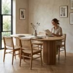 PRITI Oval Dining Table – Natural