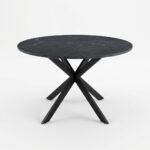 PRITI Round Black Dining Table