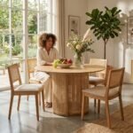 PRITI Round Dining Table - Natural - Image 2