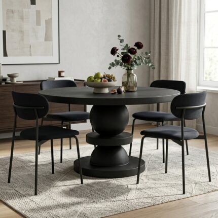 PRITI Round Dining Table (Solid Wood )