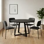 PRITI Round Wooden Dining Table - Image 2