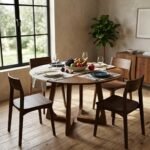 PRITI Solid Wood Dining Table - Image 3