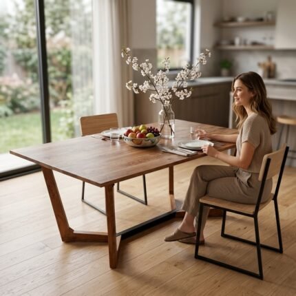 PRITI Solid Wood Dining Table