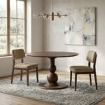 PRITI Vintage Round Dining Table (Solid Wood )