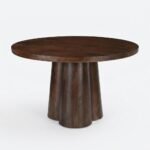 PRITI Wooden Dining Table (Brown Wood )