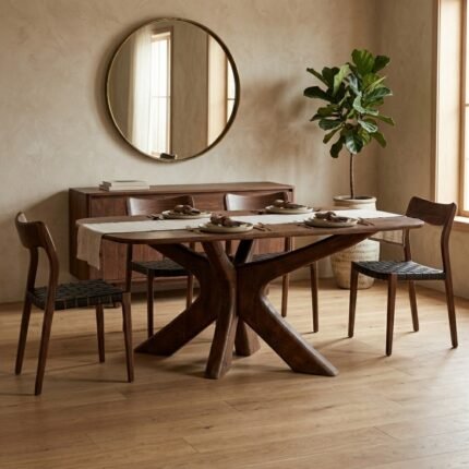 PRITI Wooden Dining Table (Solid Wood )