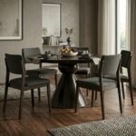PRITI Wooden Handicraft Dining Table (Black Wood ) - Image 3