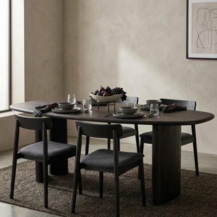 Wooden DINING TABLE BLACK W220/D90/H76