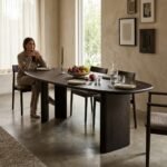 Wooden DINING TABLE BLACK W220/D90/H76