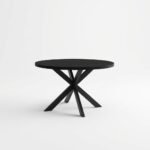 PRITI Black Dining Table (Solid Wood) - Image 4