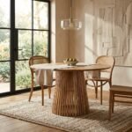 PRITI Round Japandi Dining Table 130 cm - Image 3