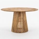 PRITI Round Japandi Dining Table 130 cm - Image 4