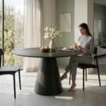 ROUND TABLE BLACK W120/D120/H76 - Image 2