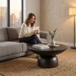 Black Concrete Coffee Table - PRITI - Image 8