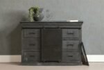 PRITI Dresser Sideboard 140 cm Black (Solid Wood ) - Image 4