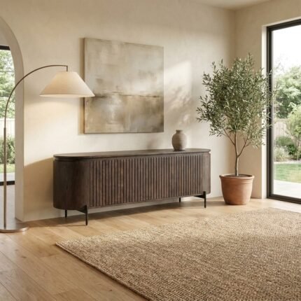 PRITI TV Cabinet Dark Brown 175cm