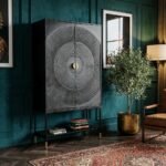 PRITI Black Wood Cabinet Cupboard (Solid Wood ) - Image 2