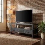 TV Cabinet 150 cm Black (Solid Wood) - PRITI - Image 2