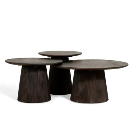 PRITI Side Table Brown 80 cm