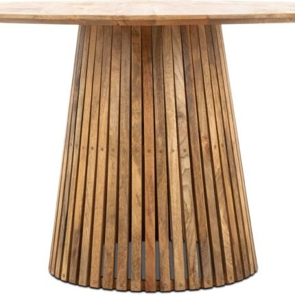 PRITI Round Japandi Dining Table 130 cm
