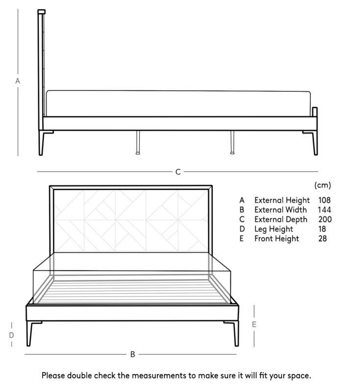 PRITI Double Bed Frame