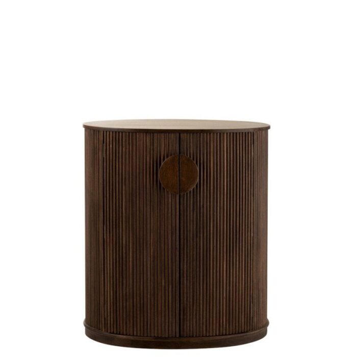 PRITI Petit buffet rond moderne en bois