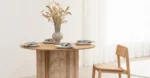 PRITI Round Dining Table - Natural