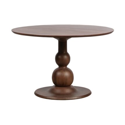 Table à manger ronde vintage en bois PRITI 120 cm