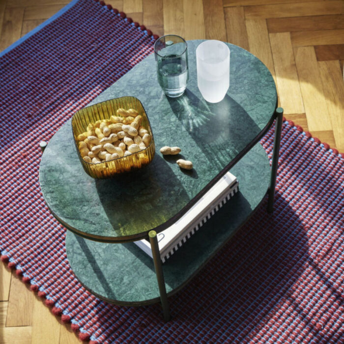 Table d'appoint en marbre vert PRITI