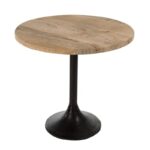 Table de bar PRITI 65 cm avec pieds en métal et plateau en bois