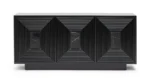 PRITI 3 Door Sideboard - Black
