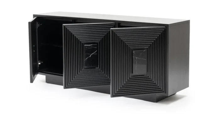 PRITI 3 Door Sideboard - Black