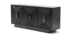 PRITI 3 Door Sideboard - Black