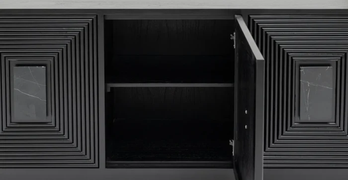 PRITI 3 Door Sideboard - Black