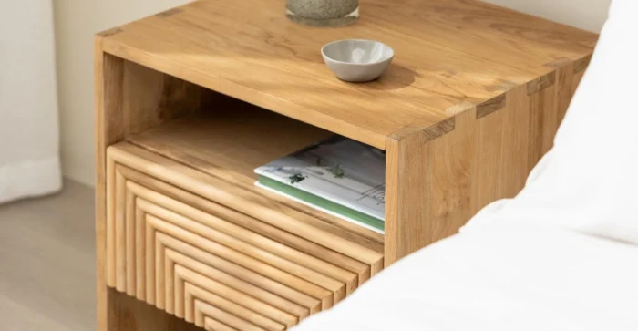 PRITI Bedside Table - Natural