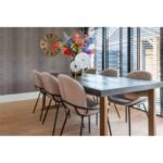 Table à manger en bois et laiton noir PRITI