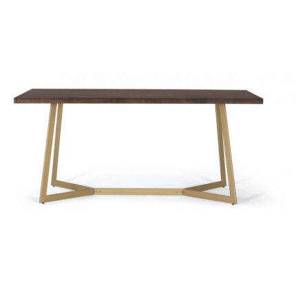 Table à manger PRITI en bois et fer marron 170x90x76cm