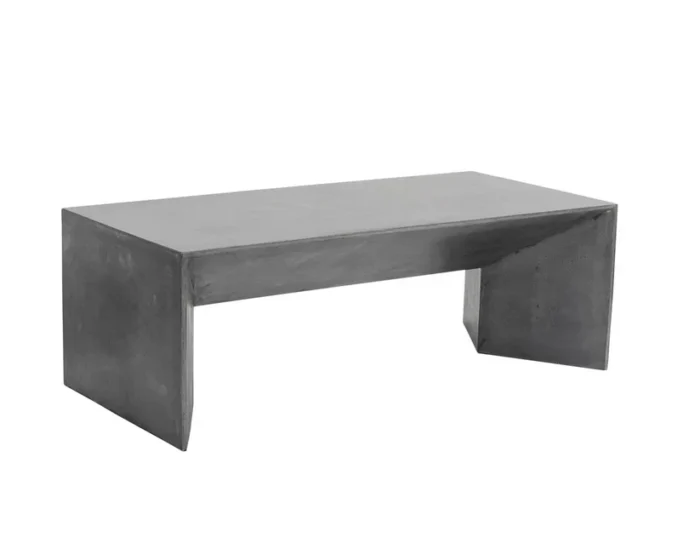 PRITI Nomad Concrete Outdoor Rectangular Coffee Table