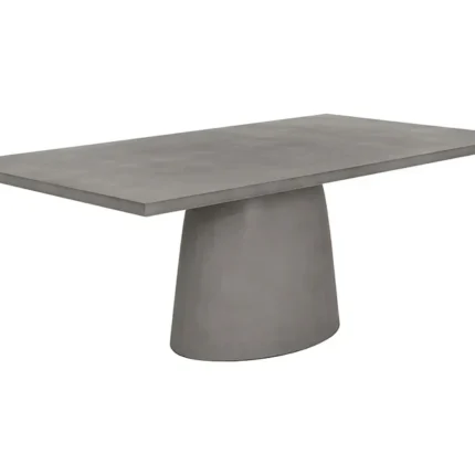 PRITI Cavallini Dining Table - Sleek Light Grey Concrete