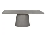 PRITI Cavallini Dining Table - Sleek Light Grey Concrete