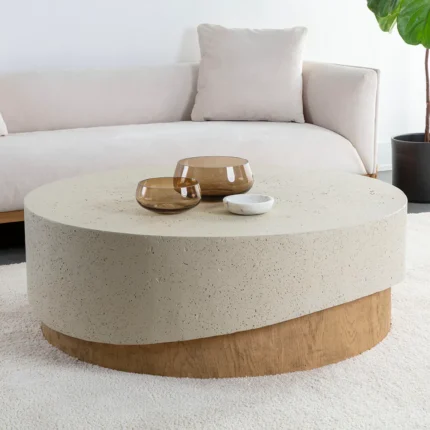 PRITI Patras Coffee Table Concrete Design For Indoor Outdoor Use