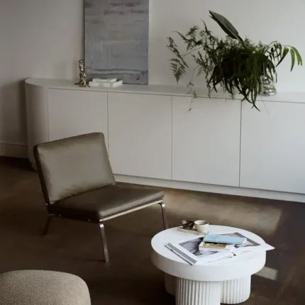 PRITI Gear Coffee Table Low, Chalk