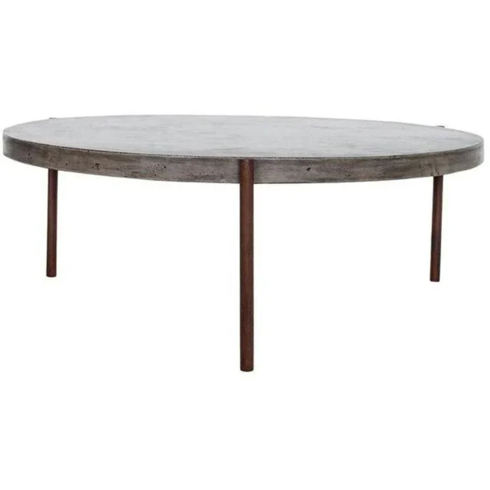 PRITI 36 Inch Coffee Table Grey Contemporary