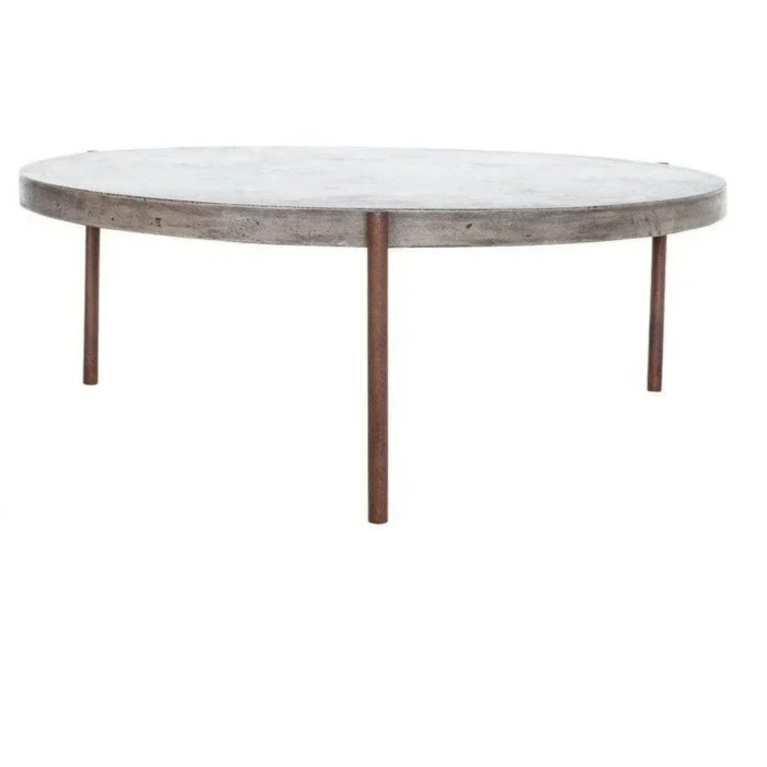 PRITI 36 Inch Coffee Table Grey Contemporary