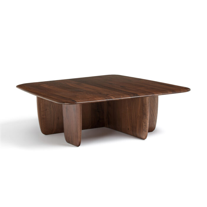 Table basse PRITI en bois massif, grand modèle