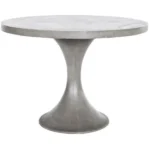 PRITI 43 Inch Outdoor Dining Table Grey Contemporary