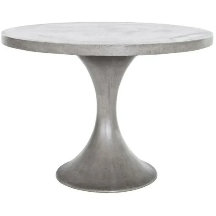 PRITI 43 Inch Outdoor Dining Table Grey Contemporary