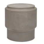 PRITI Barrel Concrete Round End Table