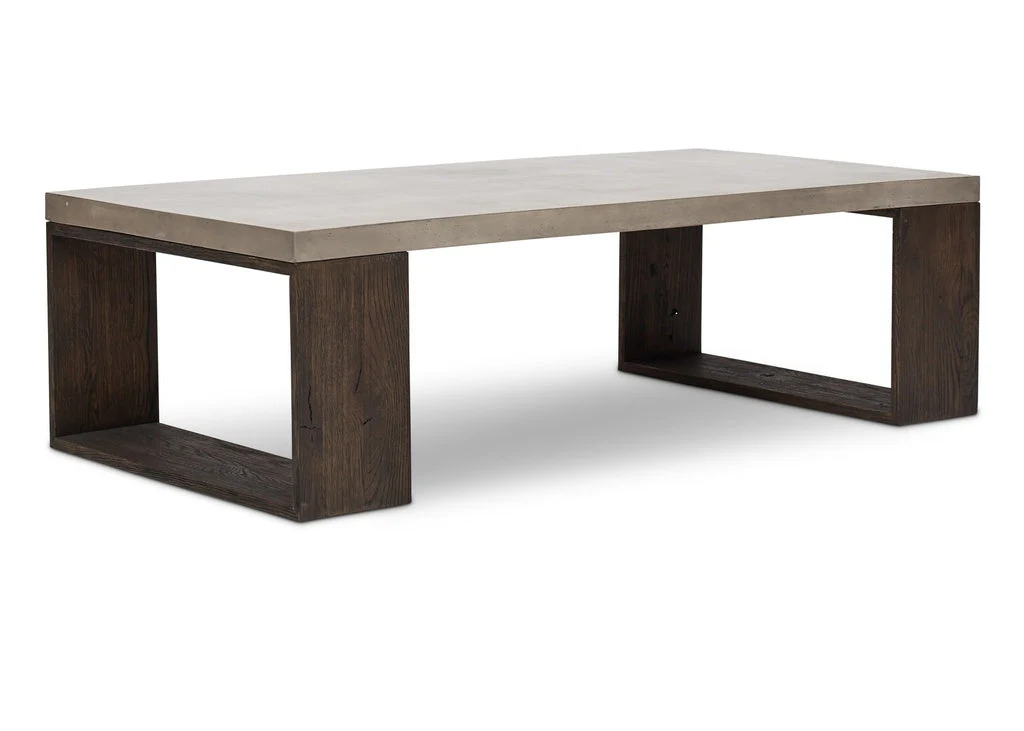 PRITI Heritage Concrete Rectangular Coffee Table PRITI Heritage Concrete Rectangular Coffee Table, Pedestal Table